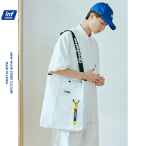 New street fashion trend hundred shoulder bags male large capacity tide student man hand-skewed bag bag