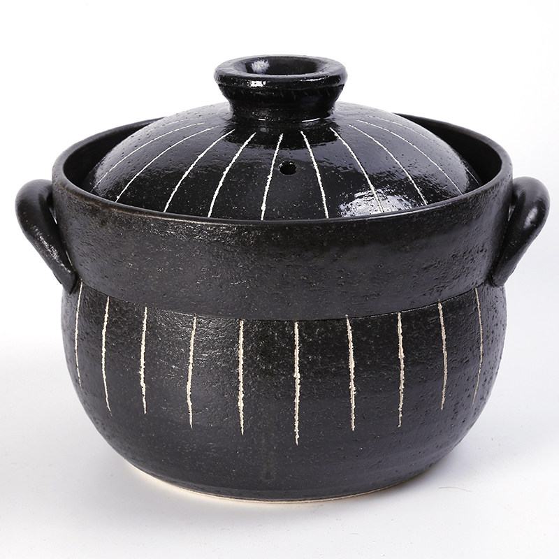 日本原装进口 万古烧 煮饭煲粥炖汤用砂锅双盖家用多功能土锅_7折现价