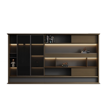 File cabinet boss office background cabinet simple modern filing cabinet wooden information cabinet light luxury storage cabinet bookcase
