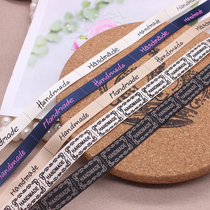 hand made handmade sticky bow hairpin flower back ribbon patch label ribbon