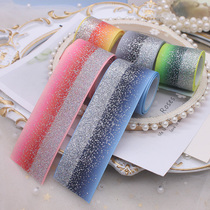4cm wide silver powder gradient ribbed ribbon ribbon diy bajituo millet decorative ribbon
