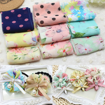 6cm wide summer super fairy super beautiful chiffon cloth strip cloth belt printing diy handmade hair ornament hair ornament flower
