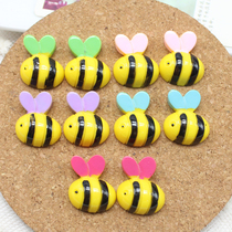 2cm little bee cartoon resin patch accessories handmade childrens baby hair accessories headdress hairpin diy material
