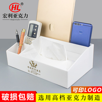 European-style multi-function hotel tissue box Acrylic pumping paper box Hotel KTV room hall napkin paper box customization