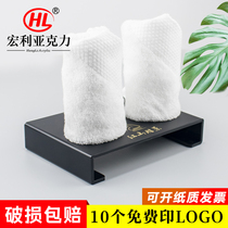 High-end hotel toiletries Bath towel Face towel holder Acrylic room storage box Bathroom sink