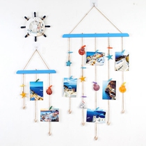 Photo Wall lanyard childrens room photo wall girl bedroom background board grid decoration lanyard creative personality fishing net