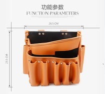 Professional wallpaper wallpaper construction tools Glossy large cowhide tool bag waist bag free belt