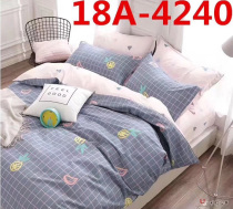 Gray fresh plaid fruit summer linen canvas old coarse cloth air conditioning room bed sheets bed hats pillowcase custom