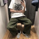 Spring and summer retro solid color stitching niche straight overalls men and women couples Japanese trend oversized casual wide-leg pants Spring and summer retro solid color stitching niche straight overalls men and women couples Japanese trend oversized casual wide-leg pants
