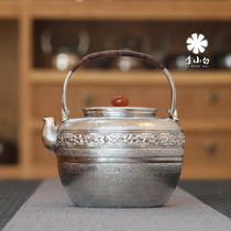 Li Xiabai silver pot pure handmade silver pot sterling silver 9999 kettle sterling silver pot master carved silver pot