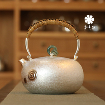 Li Xiabai silver pot sterling silver 9999 kettle sterling silver pot boiling water silver pot teapot silver pot handmade