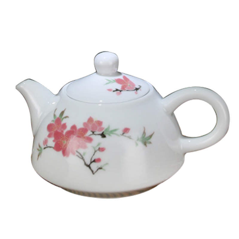 Liling porcelain ceramic Chinese style kung fu tea set under the glaze colorful hand - drawn teapot six cups craft gift