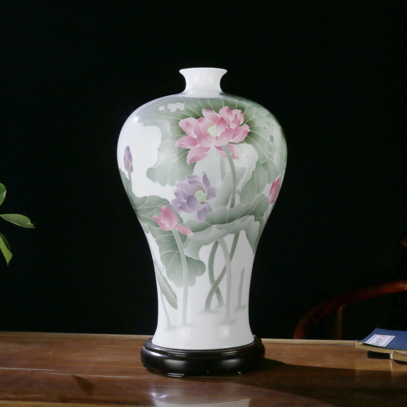 Under the liling glaze porcelain good remit home furnishing articles colorful ceramics ceramic vases, hand - made of green leaf graceful