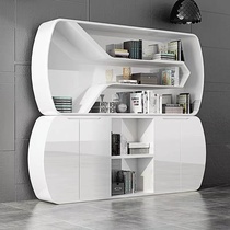 White Baking Varnish Bookcase Filing Cabinet Custom Modern Display Cabinet Atmospheric Brief Background Cabinet Office Locker