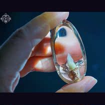 (Lin Instrumental) Natural Crystal Wrap Rabbit Hair Flash Stone Mineral Specimens Small Crowdvideo Nude Stone Pendant New