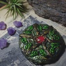 (Lingqi Creator Society) Dense Forest Six Mangs Mirror Six Mangs Star Red Stone Crystal Minor Mirror Ornaments Gift