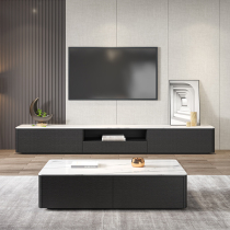 Rockboard Nordic TV cabinet Tea Table Combinations Modern Minima Size Family minimalist hollowed-out black Italian Terrace Cabinet
