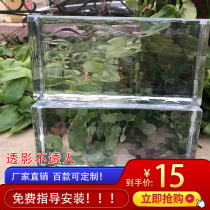 Solid glass brick transparent square crystal brick decoration toilet bathroom partition porch hotel bar background wall