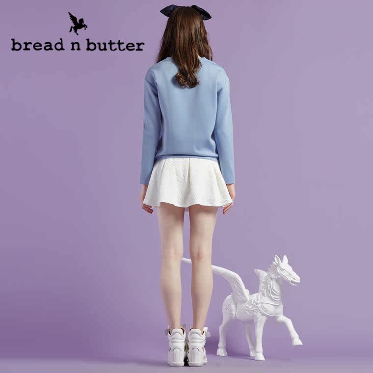 【商场同款】bread n butter面包黄油品牌女装甜美印花长袖T恤女