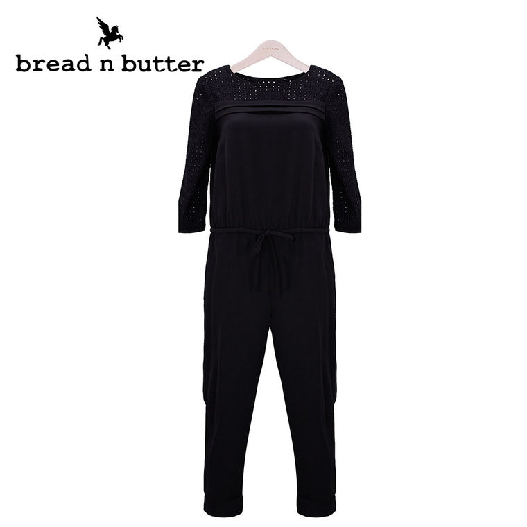 【新品首发】bread n butter面包黄油品牌女装长袖拼接中袖连体裤