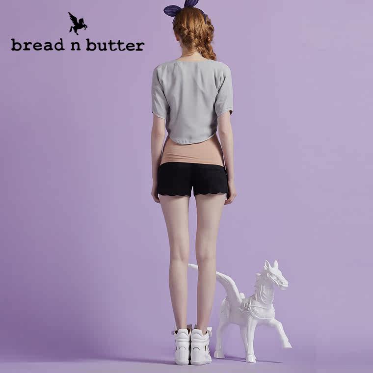 【商场同款】bread n butter面包黄油品牌女装短袖一粒扣短外套女