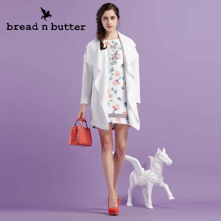 【新品首发】bread n butter面包黄油品牌女装中长款风衣翻领薄款