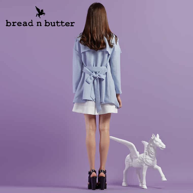 【新品首发】bread n butter面包黄油品牌女装翻领风衣薄款甜美风