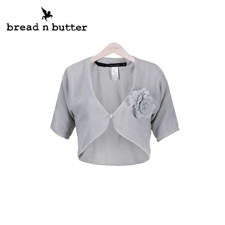 【商场同款】bread n butter面包黄油品牌女装短袖一粒扣短外套女