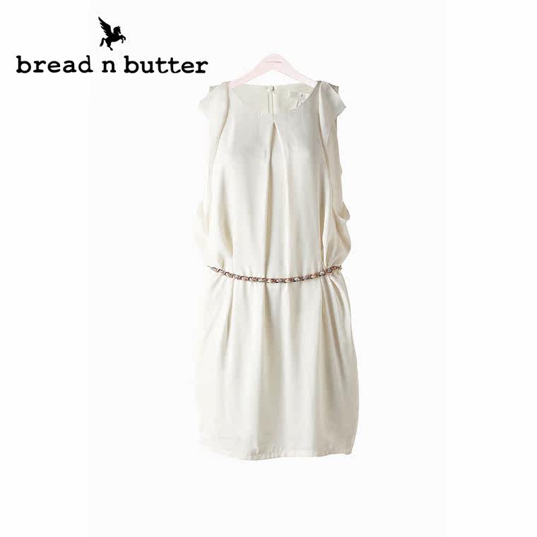 【商场同款】bread n butter面包黄油品牌女装时尚雪纺无袖连衣裙