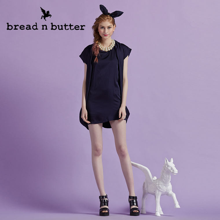 【商场同款】bread n butter面包黄油品牌女装宽松舒适短袖连衣裙