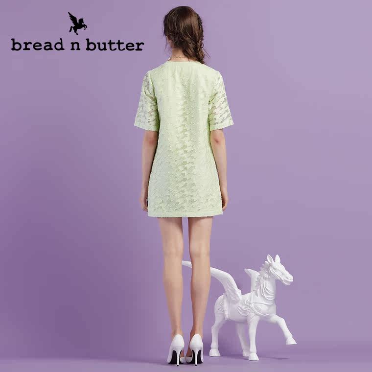 【新品首发】bread n butter面包黄油品牌女装短袖直筒套头连衣裙