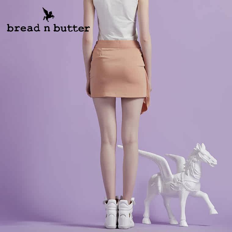 【商场同款】bread n butter面包黄油品牌女装不规则包臀半身短裙