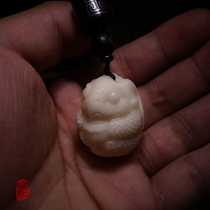 Piankouzhais new ivory fruit young dragon hand-carved Western dragon carving pieces pendant ivory carving craft