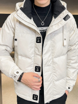 Paul winter new men bright down jacket fit thicker warm hood coat tide white duck velvet men
