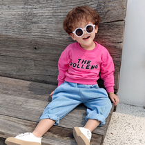 2019 autumn new Korean version of the boy cartoon sweater tide baby Western style pullover childrens childrens spring and autumn tops