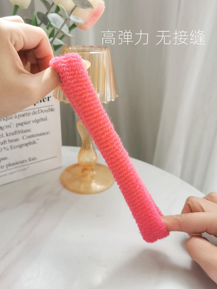 Thick Head Rope Widened Ball Head Hair Band Women's High Ponytail Rubber Band Hair Tie Durable Seamless Towel Ring Headdress