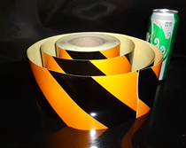 Supply SC high-quality tiger skin reflective tape Zebra reflective tape yellow and black reflective warning tape 15cm*46M