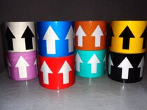 (Big promotion)Reflective tape pipe logo arrow industrial pipe flow reflective logo 10cm*20