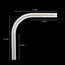 Curtain track pulley Roman Rod top installation non-perforated slide bedroom LU-shaped curved rail single and double curved guide rail