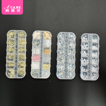 Colored beads mixed nail patch nail nail diamond jewelry Aurora sequin shell Diamond Magic Nail flash Net Red