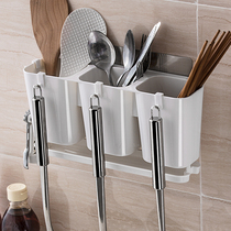 Kitchen suction cup chopsticks tube wall-mounted drain chopsticks storage chopsticks cage household chopsticks box shelf non-punching