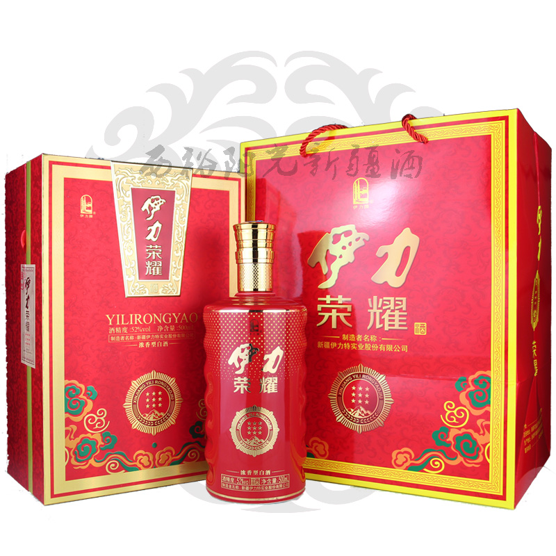 新疆白酒伊力特伊力荣耀九星浓香型52度500ml*6瓶/箱 粮食酒包邮