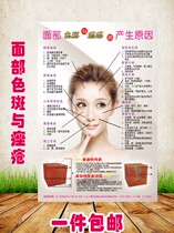 Beauty salon freckle poster picture poster picture poster professional acne acne advertising Causes of Color spots and acne
