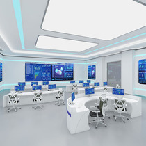 Customized arched monitoring operation desk console dispatching desk command center monitor Taichung control platform An anti-command desk