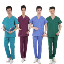 Hand wash clothes cotton surgical clothes dark green brush hand clothes beauty clothing short sleeve long sleeve men and women isolation clothing Operating Room purple