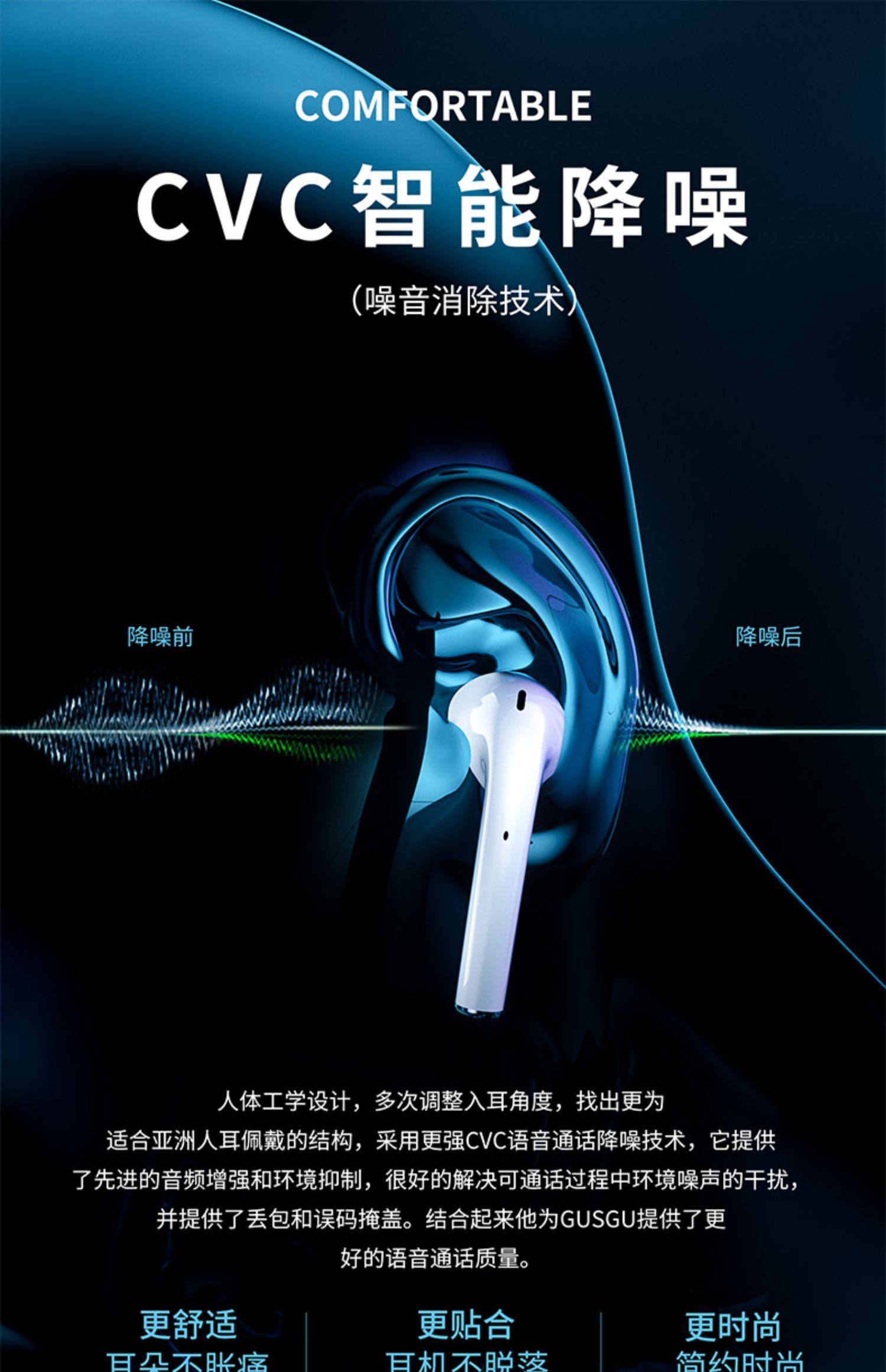 金运无线蓝牙耳机双耳入耳式tws运动跑步适用于苹果x华为vivo安卓