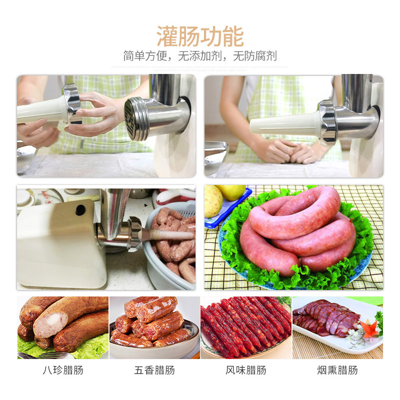 tenfly meat grinder home electric full-automatic small-scale commercial stainless steel sausage sausage machine h