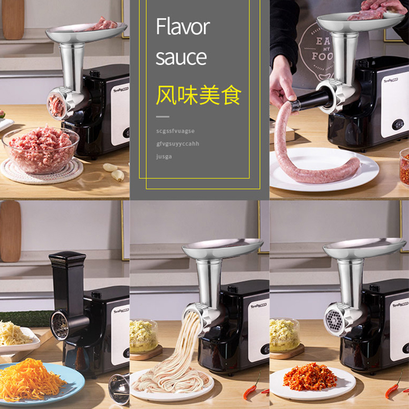 tenfly meat grinder home electric full-automatic small-scale commercial stainless steel sausage sausage machine h