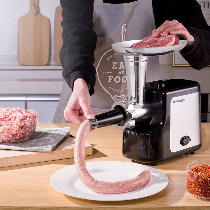 tenfly meat grinder home electric full-automatic small-scale commercial stainless steel sausage sausage machine h