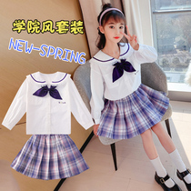 Children jk uniform dress suit 10 years old schoolboy girl school uniforms spring skirt genuine jk college wind summer 12